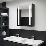 Tükrös fürdőszobaszekrény led-világítással 50 x 13 x 70 cm fotó