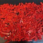 Eredeti Lego 1000g piros építőkocka 5-os fotó