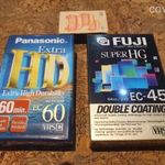 Panasonic Fuji VHSC superhg videókamera kazetták együtt fotó