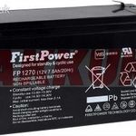 FirstPower ólom zselés akku FP1270 VdS 12V 7Ah kompatibilis Panasonic típ. LC-R127R2PG1 fotó