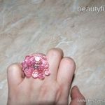 Rózsaszín köves gyűrű, új akár jelmezhez is fotó