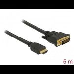 Delock HDMI -> DVI 24+1 kétirányú kábel 5m (85656) (del85656) fotó