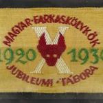 Magyar Farkaskölykök Jubileumi tábora 1920-1930, textil felvarró. fotó