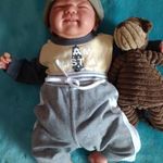 Élethü, textil-testü, eredeti reborn baba, 50 cm-es 2 váltás ruhával fotó