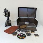 Antik Pathé Baby film vetítő gép mozi projektor eredeti sérült dobozában 5 film prospektus 607 8960 fotó
