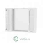 Fürdőszoba szekrény tükörrel, világítással és polccal, 2 ajtós, Savini Due Eco, fehér, 76, 9 x 15, ... fotó