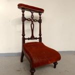 Antik térdeplő imaszék barokk bútor ima szék keményfa faragott imazsámoly keresztény 811 8667 fotó