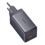 Baseus GaN5 2xUSB-C + USB, 65W + 1m kábel szürke (P10110812827-Z1) (P10110812827-Z1) fotó