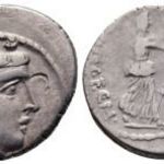 Római köztársasági dénár C. Vibius C.f. Cn. Pansa Caetronianus fotó