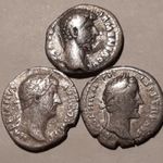 3 darab Hadrianus Antoninus Pius és Lucius Verus denar LOT 2, 41g 3, 05g 2, 85g fotó