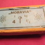 Antik jancsiszeg díszszeg vas MORAVIA saját dobozában zsidó csillag 0, 8 kg UNIKUM suszter fotó