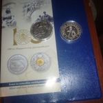 75 éves az MNB ezüst emlékérme 1999-ből és 100 éves az MNB 3000, -Ft-os egyben eladó! UNC fotó