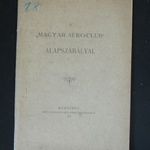 Repülő - Aero klub alapszabályai 1902 fotó