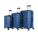Royalty Line 3 részes keményfalú bőrönd szett kék fotó