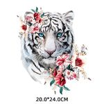 Ruhára vasalható matrica tigris virágokkal fotó