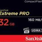 SanDisk 32GB Extreme Pro CF 160MB/s memóriakártya CompactFlash fotó