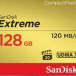 SanDisk CF Extreme 128GB memóriakártya CompactFlash fotó