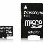 Transcend 16GB Class 10 UHS-I memóriakártya + adapter fotó