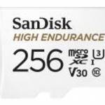 Sandisk High Endurance 256GB MicroSDHC UHS-I Class 10 memóriíkártya + adapter - SanDisk fotó