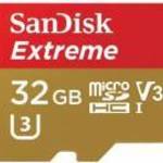SanDisk EXTREME microSDHC 32GB 100/60 MB/s C10 UHS-I U3 Mobile memóriakártya fotó