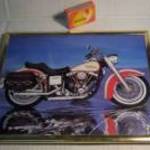 Dekorációs Falikép (Ver.4) Harley Davidson (üveg jobb alsó sarka törött !! ezen kívül szép állapotú) fotó