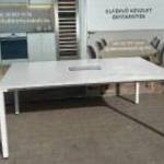 Steelcase tárgyalóasztal, fehér színű, 180x100 cm - használt asztal fotó