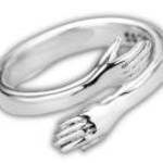 Ujjat átölelő ezüst gyűrű fotó