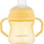 Canpol FirstCup itatópohár szilikonos ivócsőrrel 150ml 6h - Sárga - Canpol babies fotó