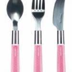 Canpol Fém evőeszköz kanál, villa, kés (18h+) - Rózsaszín - Canpol babies fotó