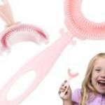 Szilikon fogkefe gyerekeknek rózsaszín fotó