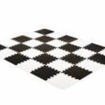 Kinderkraft szivacspuzzle szőnyeg Luno 30db fekete-fehér fotó