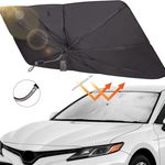 Autós szélvédő napernyő, UV védelemmel, állítható rúddal, 145cm x 84cm fotó