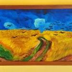 Kortárs olajfestmény "Búzamező varjakkal" címmel Van Gogh fotó