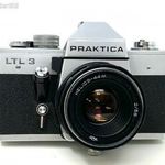 Retro régi Praktica LTL3 fényképezőgép kamera Helios-44M 2/58 mm objektívvel eredeti tokban 1Ft NMÁ fotó