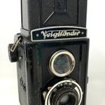 Antik 1930 Voigtlander Brillant fényképezőgép kamera fém és bakelit testtel saját bőrtokban 1Ft NMÁ fotó