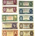 10db régi pénz papírpénz Forint vegyesen különböző címletben 1962-93. 1Ft NMÁ fotó