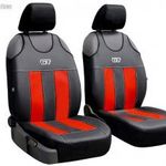 Univerzális trikó üléshuzat pár GT prémium Eco bőr és alkantara piros fekete színben fotó