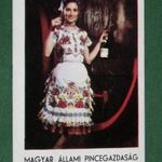 Kártyanaptár, Állami pincegazdaság, Eger, népviselet, női modell, boroshordó, 1971, , X, fotó