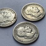 Antik ezüst pénzérme szett - 3 db. ezüst 1 Korona érme / 1893-1894-1895 kiadású ezüst érmék fotó