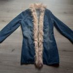Shein női Szőrme szegélyű farmer kabát M, 38 fotó