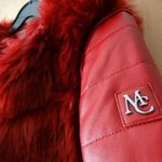 Piros / Bordó Mayo Chix műbőr szőrme kabát / mellény fotó