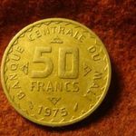 Mali alu-bronz 50 franc 1975 fotó
