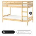 IKEA Mydal emeletes ágy - matracok nélkül - fa gyerek ágy fotó