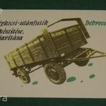 Kártyanaptár, Debrecen mezőgazdasági KTSZ, pótkocsi, utánfutó, grafikai rajzos, 1968, , K, fotó