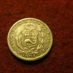 Peru ezüst 1 dinero 1903 fotó