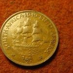 Dél-Afrika bronz 1/2 penny 1949 fotó
