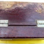 II vh-s orosz tábori telefon tartó bakelit doboz láda - 28x10, 5x20, 4 cm, 1525 g fotó
