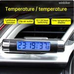 Univerzális autós hőmérő LCD világító kijelző led autó lakóautó hőmérő digitális óra KIÁRUSÍTÁS 1FT fotó