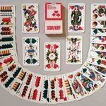 Régi retró vintage német tarokk skat kártya játék pakli jóskártya vetőkártya hiánytalan dobozában fotó