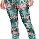 Eredeti NIKE zöld-rózsaszín levél mintás női fitness nadrág L-es fotó